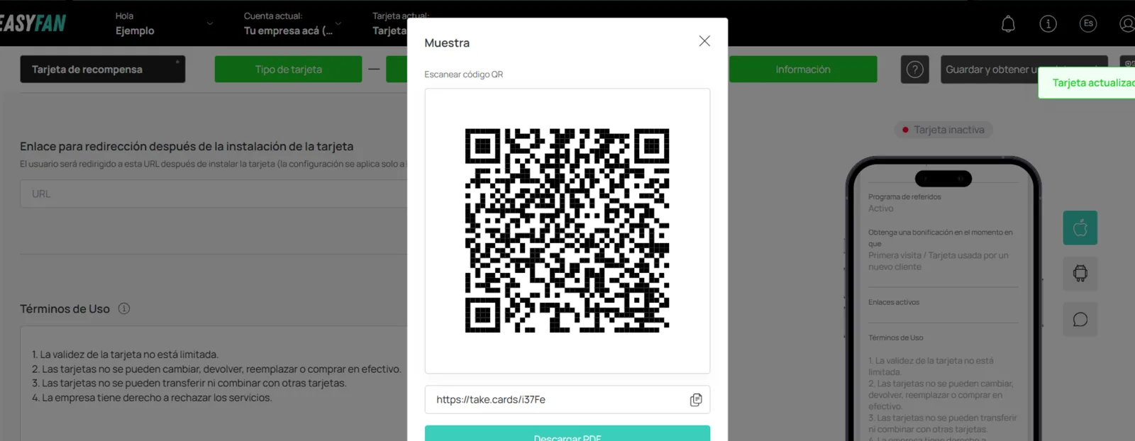 Activación Reward
