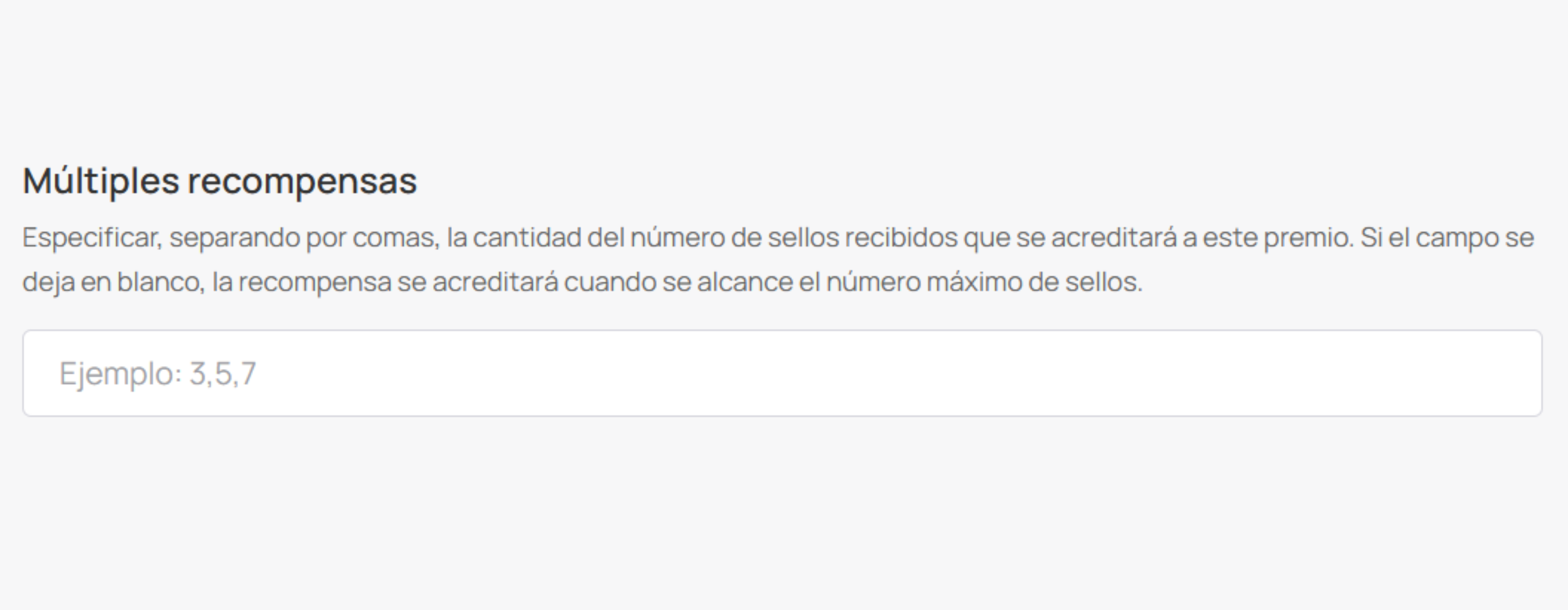 Campo de multi-recompensas con umbrales