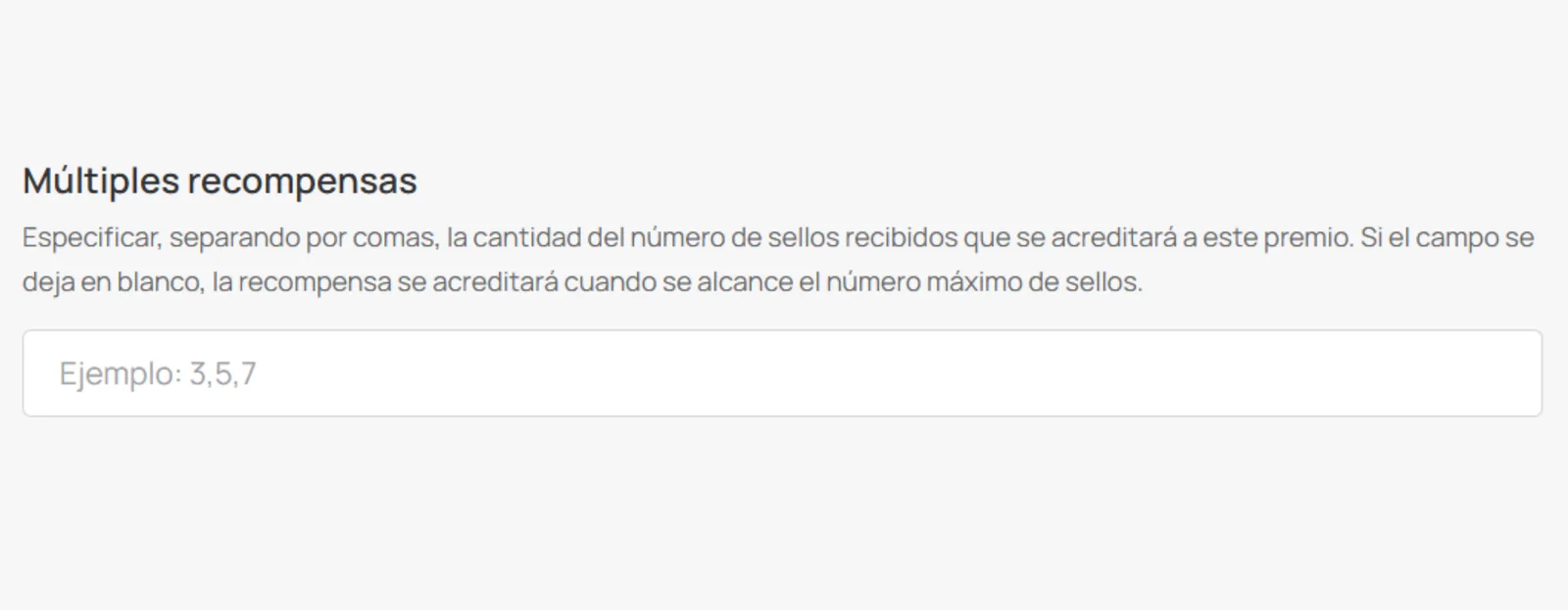 Campo de multi-recompensas con umbrales