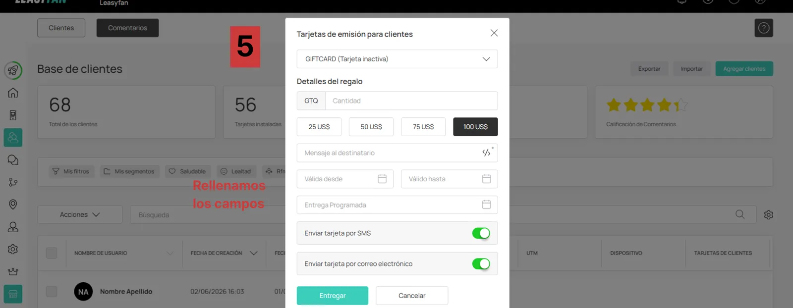 Como emitir gift cards a clientes 4