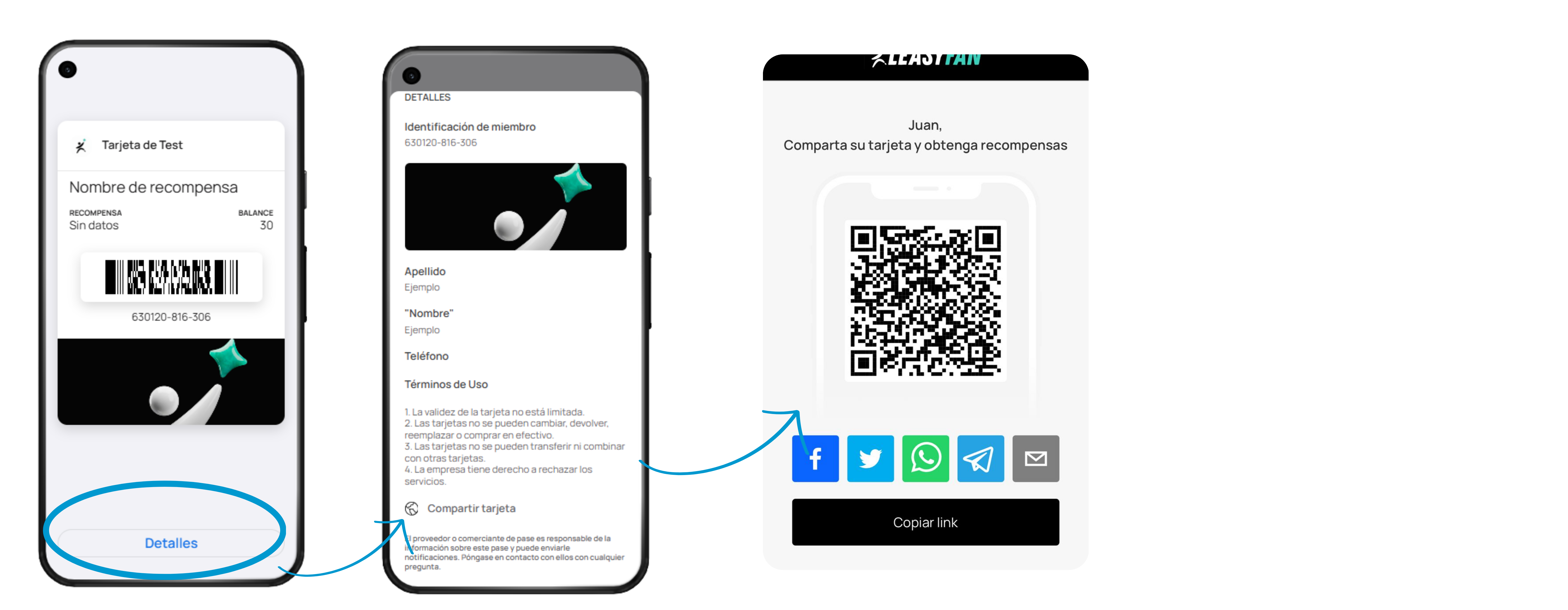 Compartir tarjeta desde Android / Google Wallet