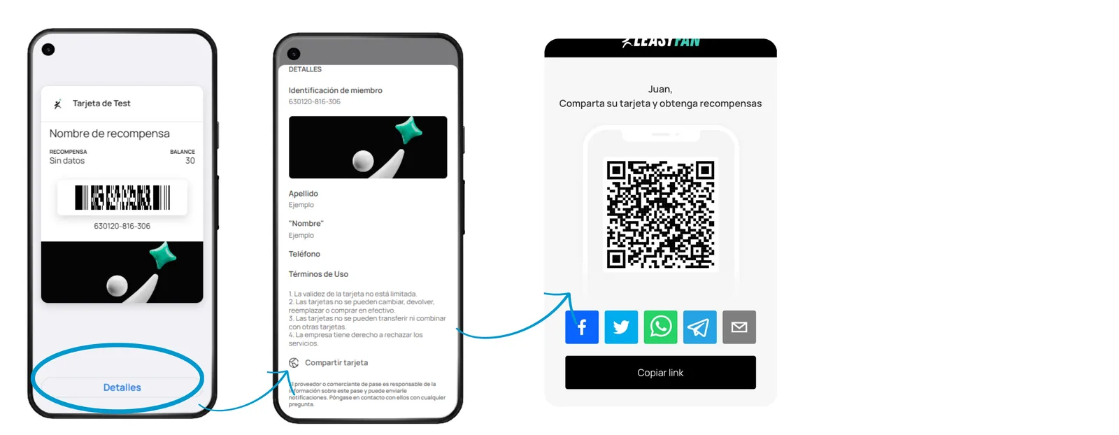 Compartir tarjeta desde Android / Google Wallet