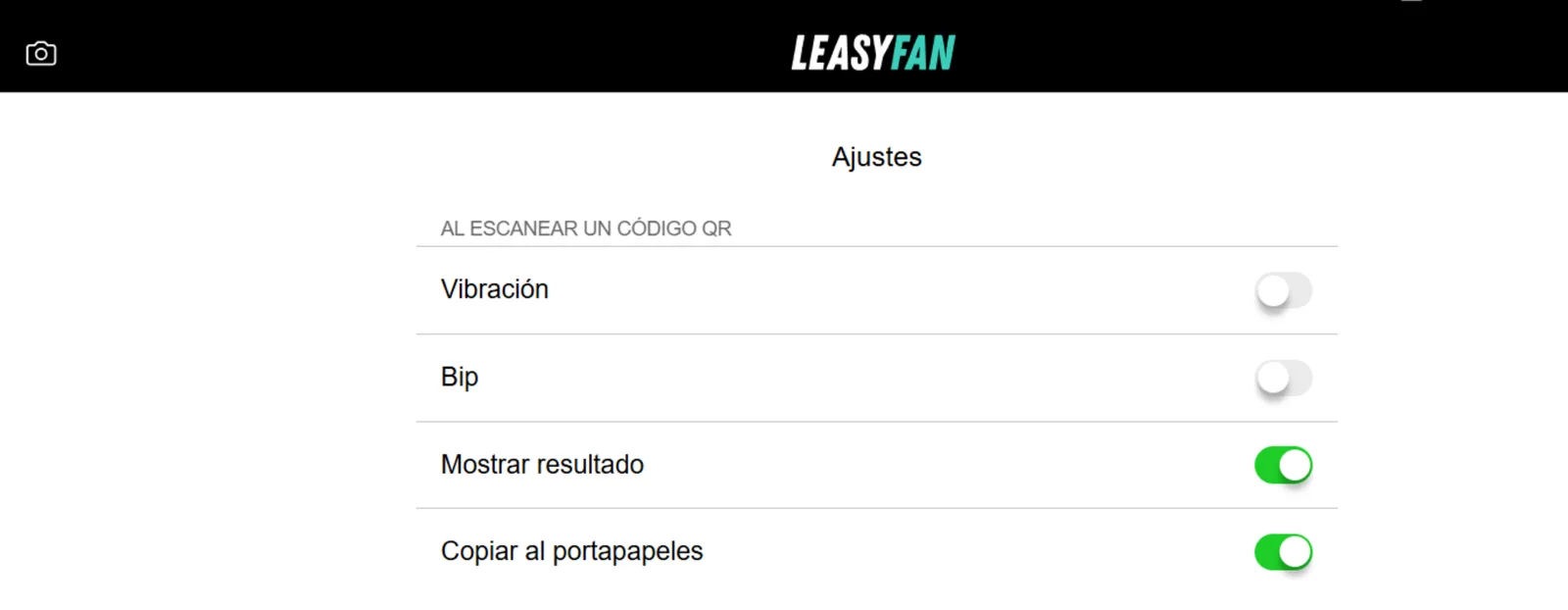 Configuración / ajustes