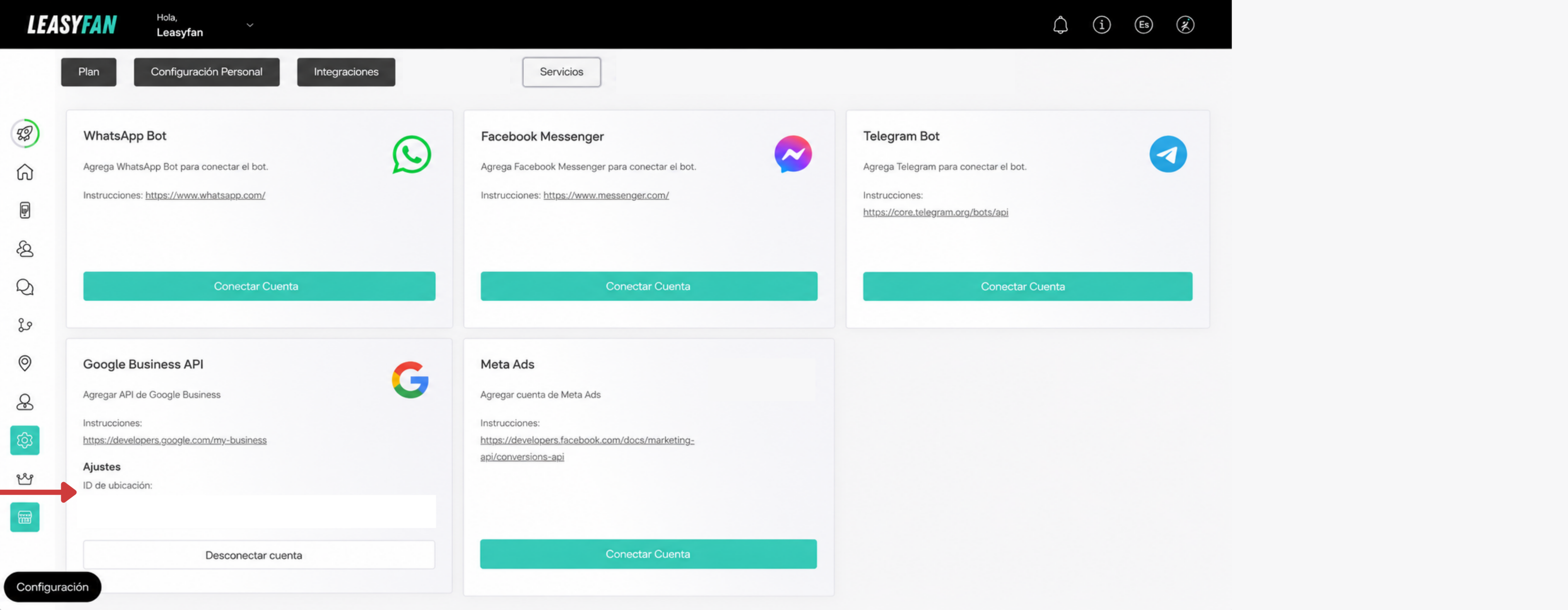 Configuración de Google Business API
