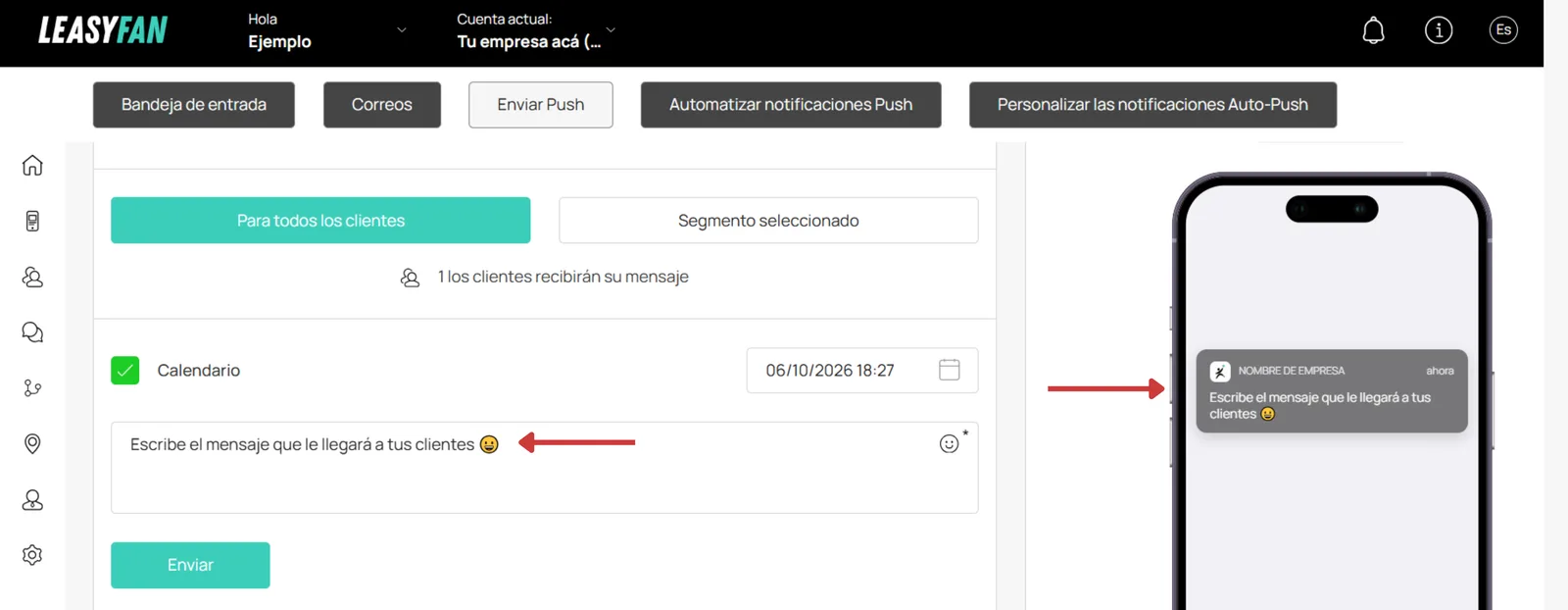 Confirmación de envio