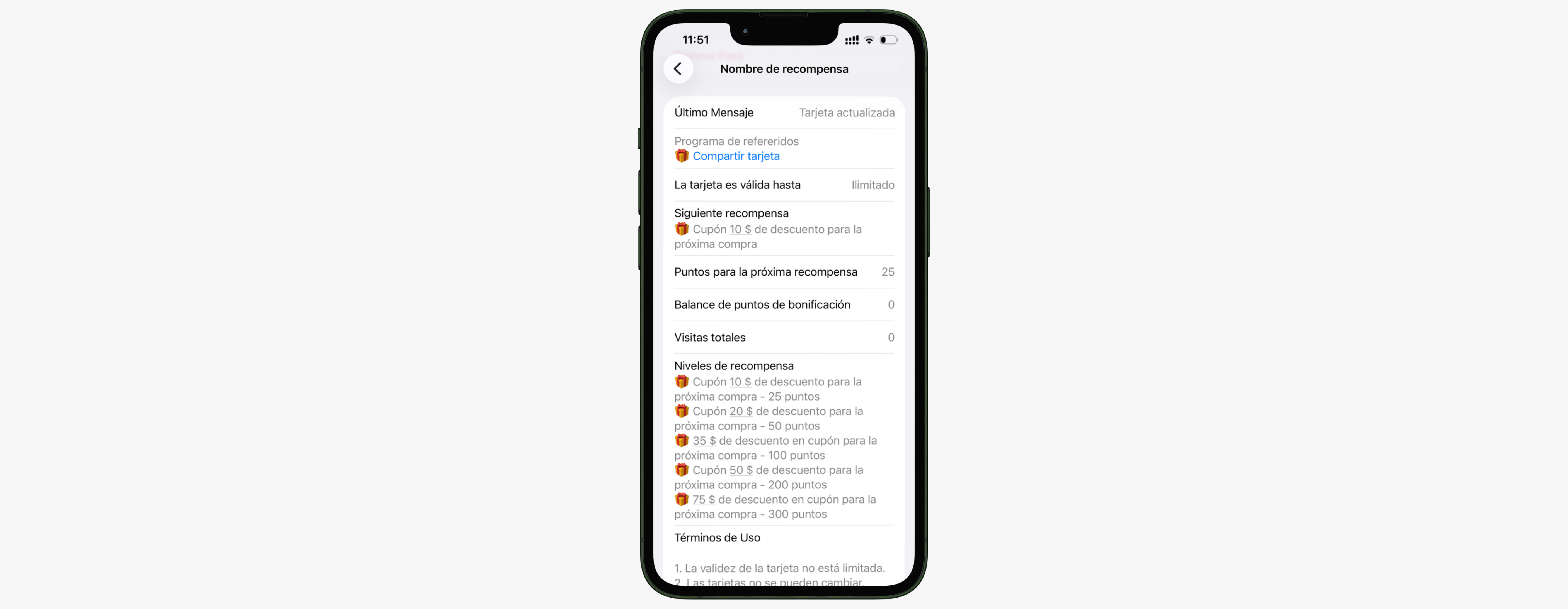 Detalles del pase y notificaciones