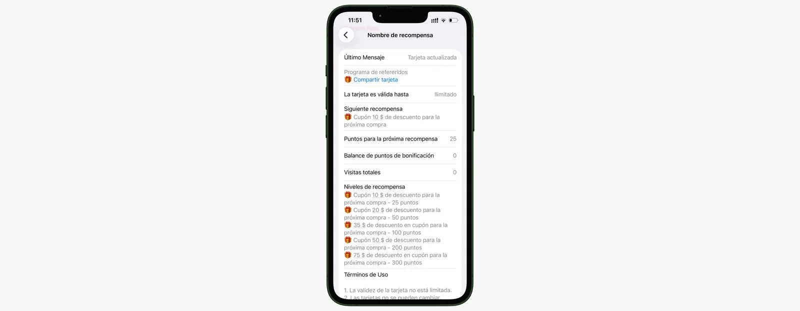 Detalles del pase y notificaciones