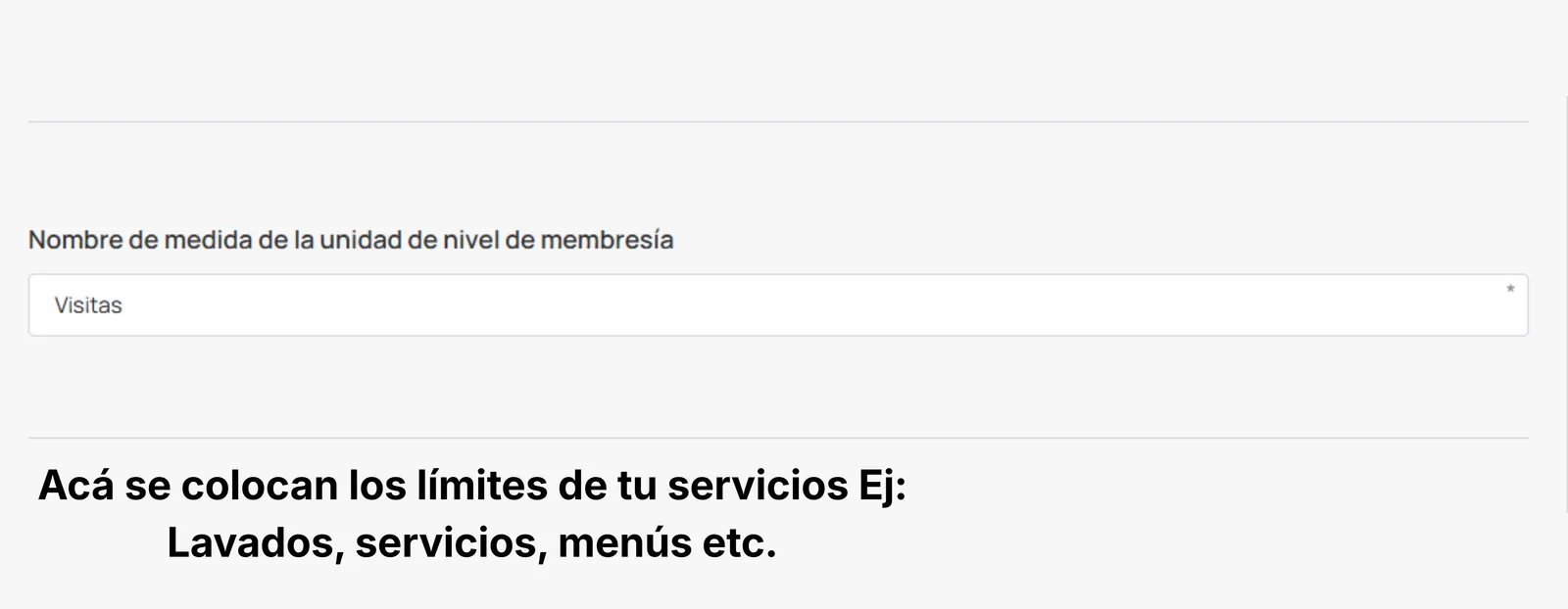 Etiqueta de la unidad Membresía