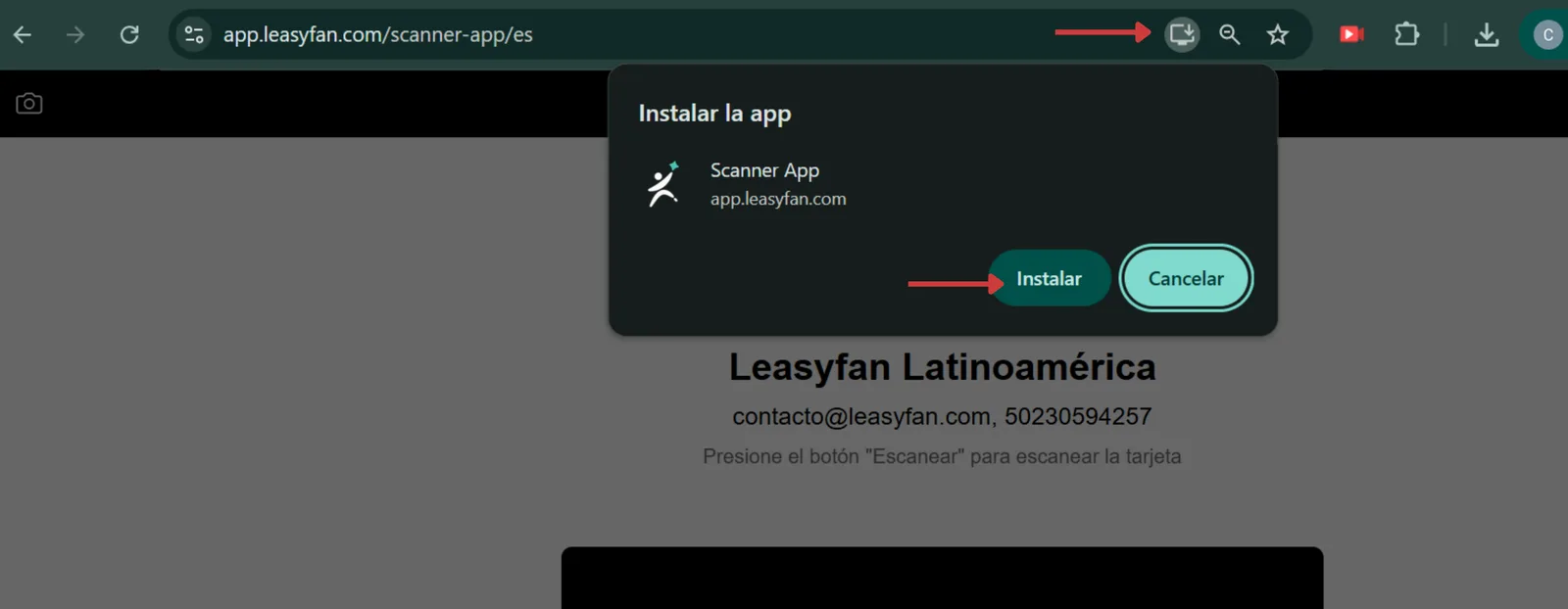 Icono de la app en pantalla de inicio