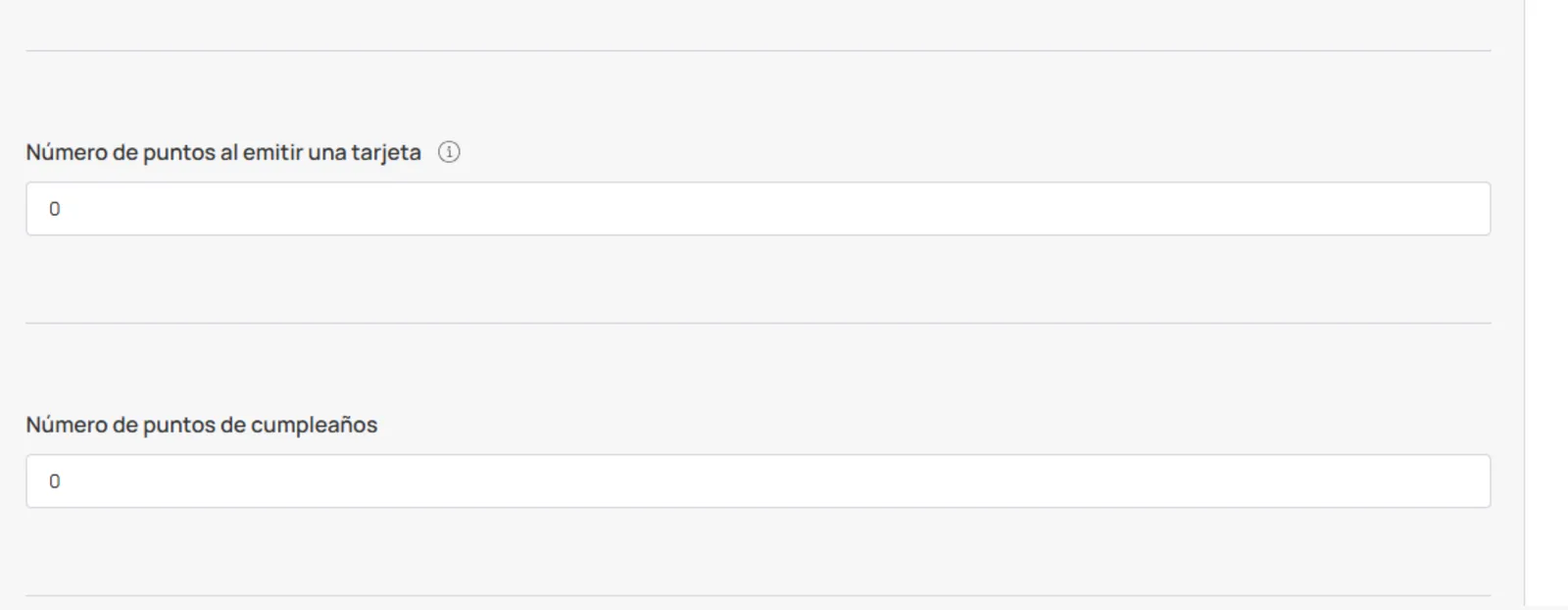 Límites de tarjeta Cashback