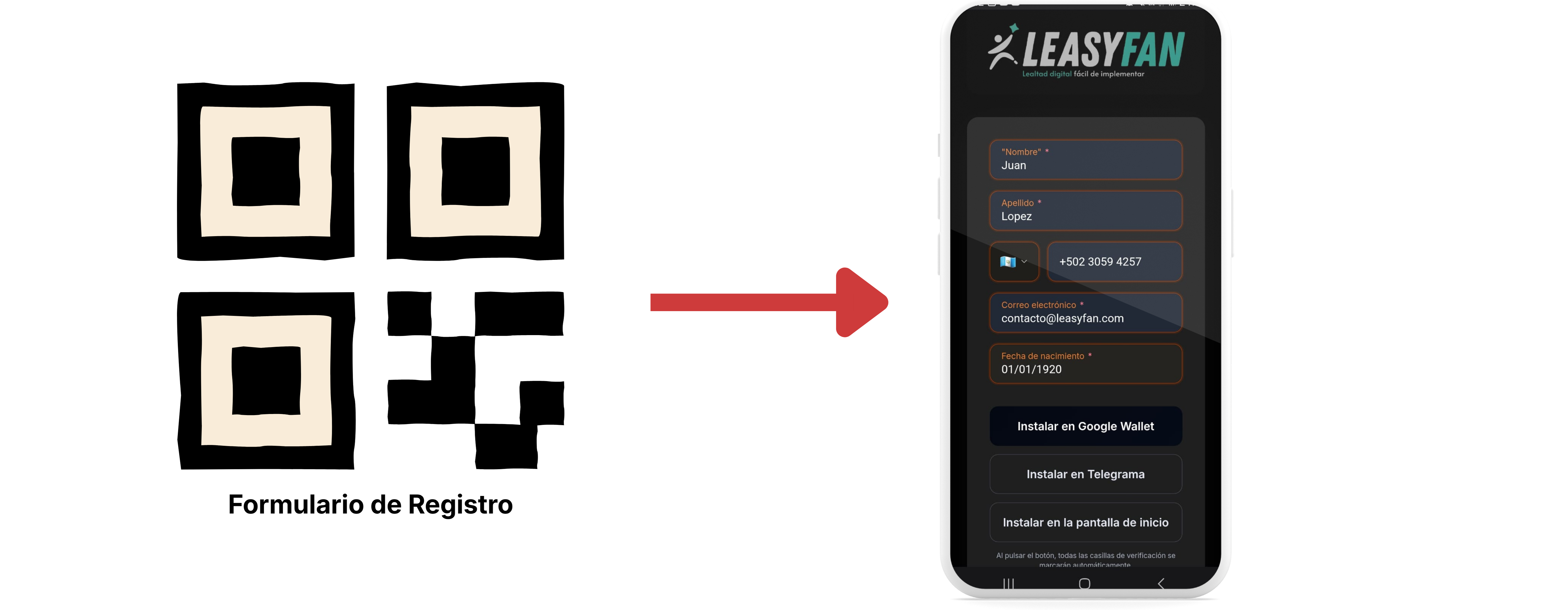 Llenado del formulario (Android)