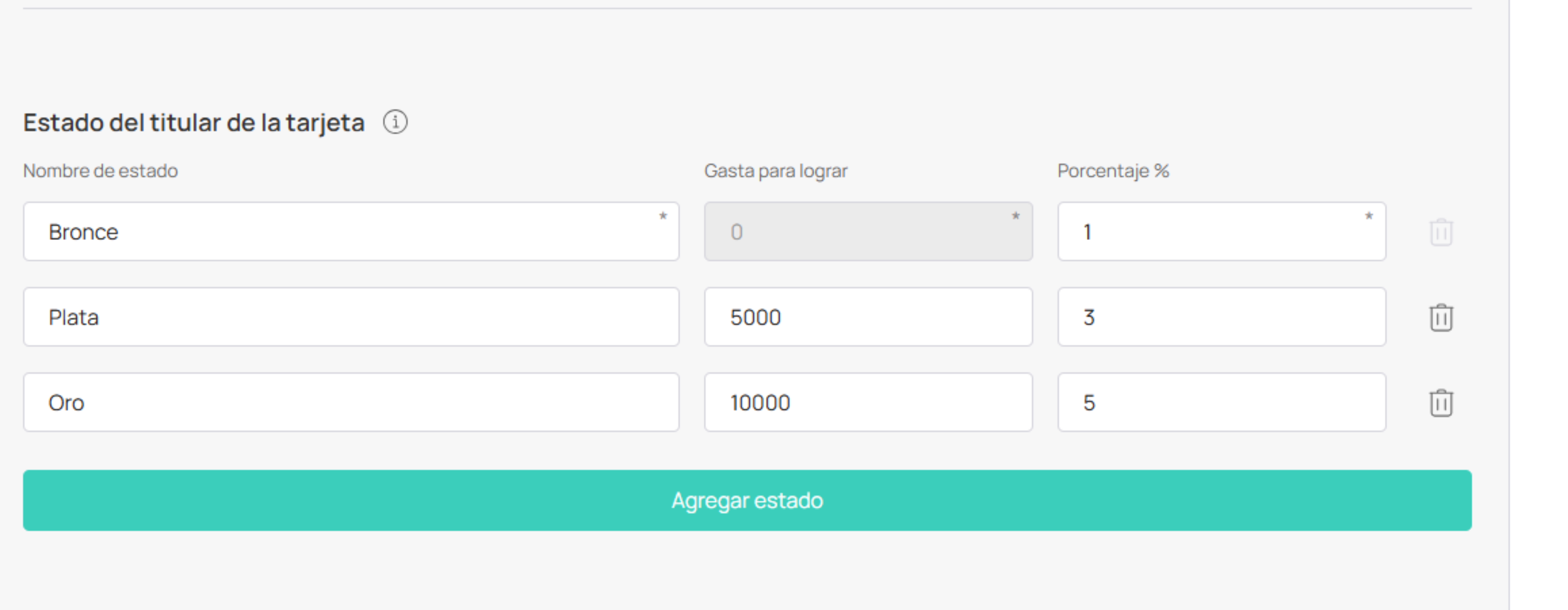 Niveles de descuento (Tiers)