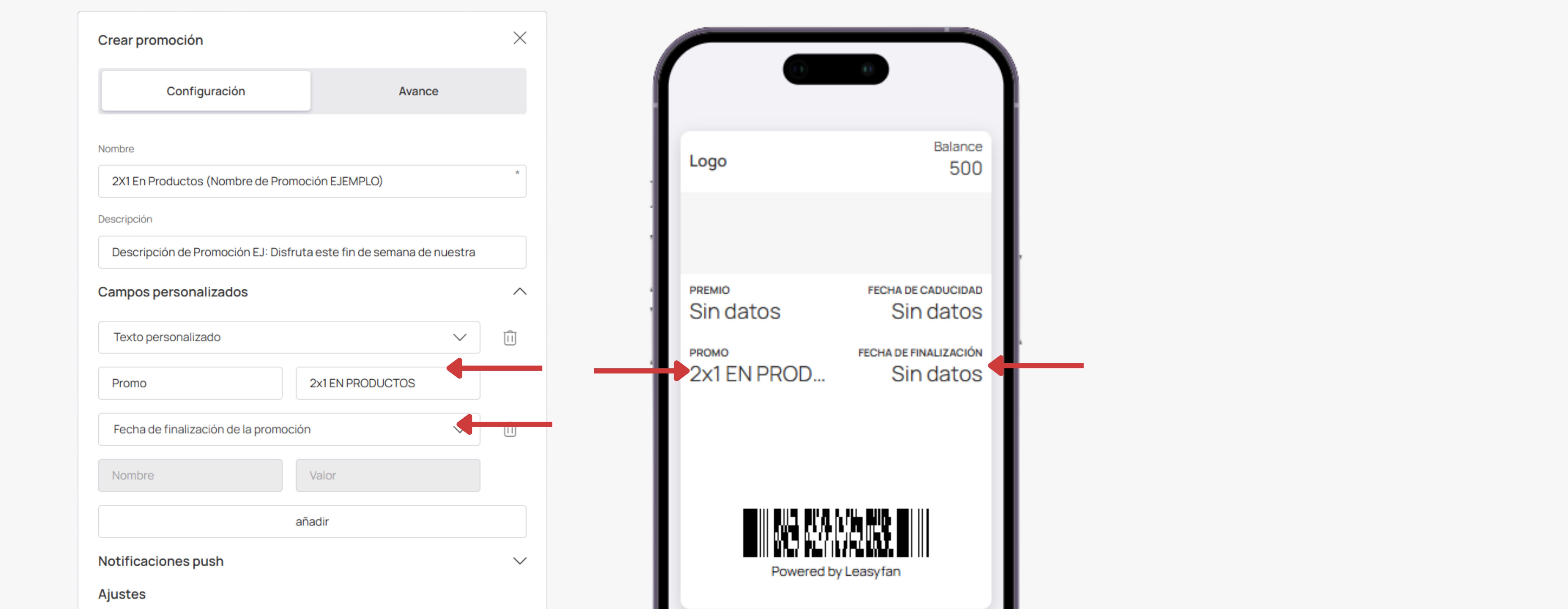 Creación de promoción paso a paso 1
