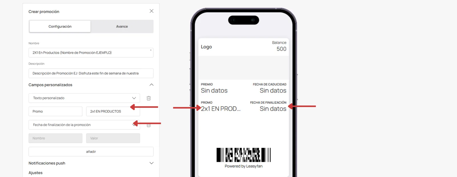 Creación de promoción paso a paso 1