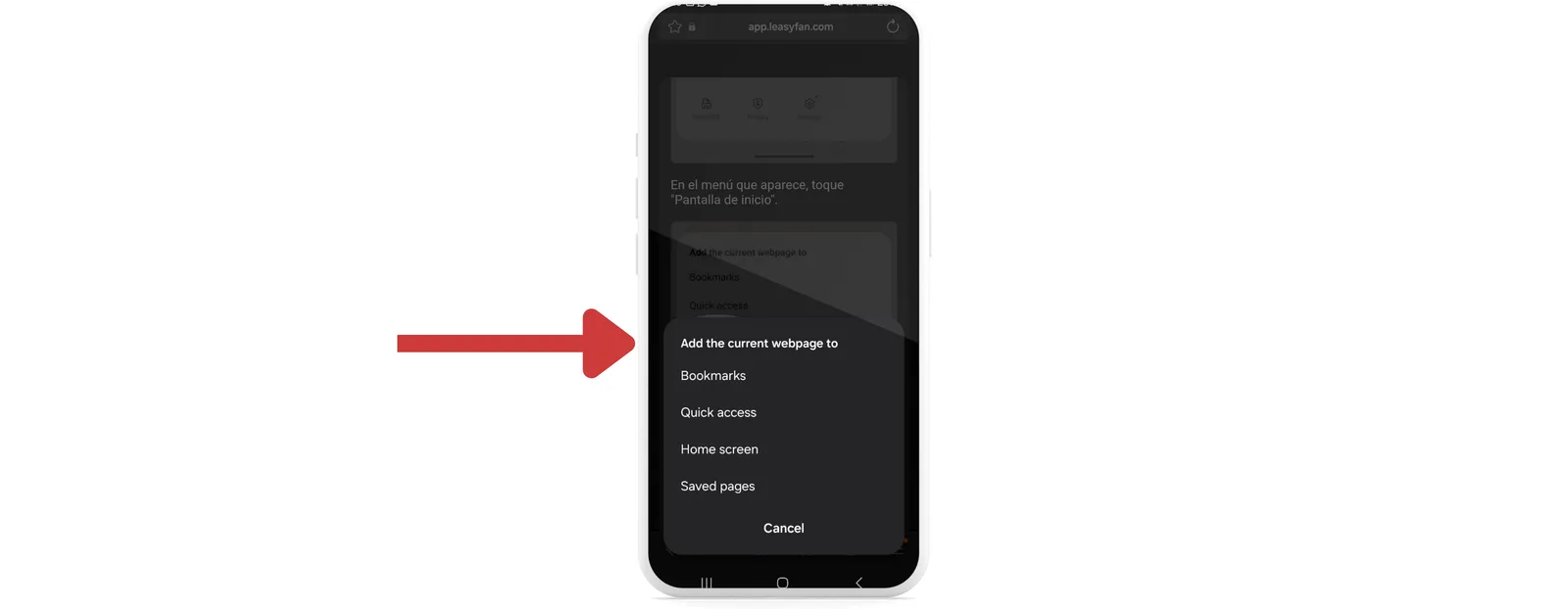 Popup de confirmación / Instalar