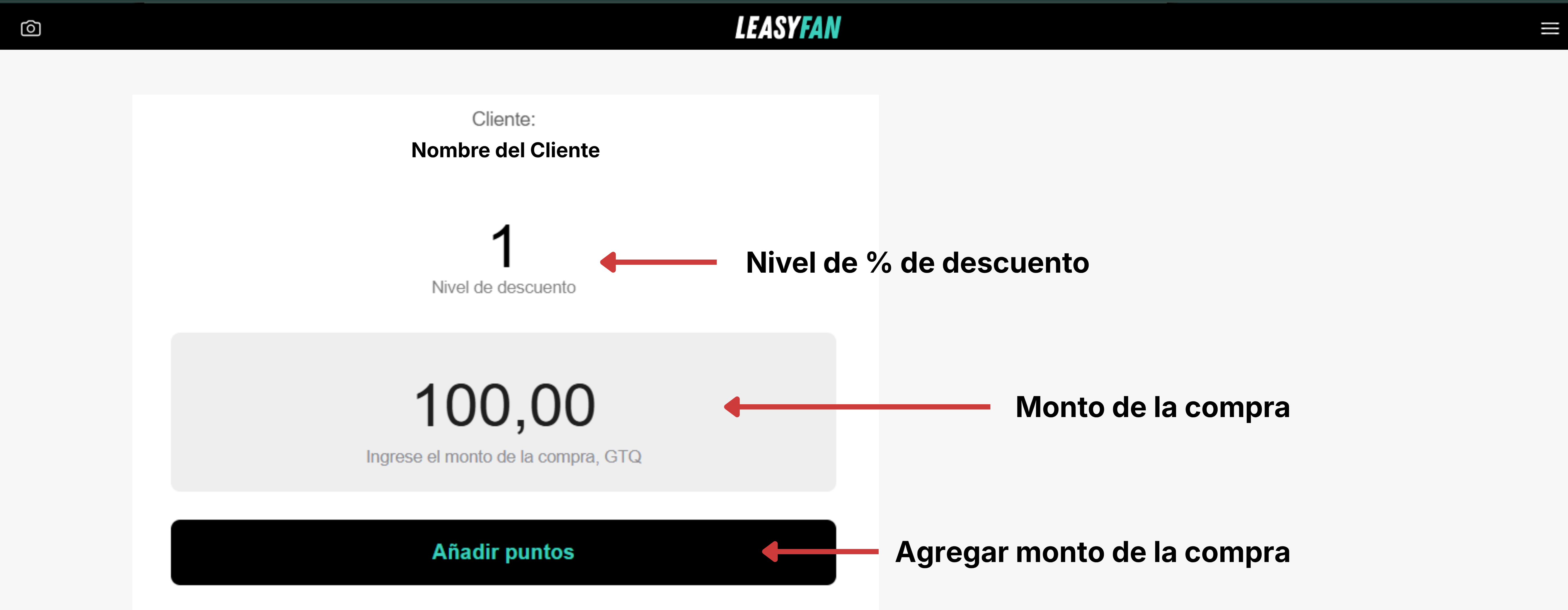 Scanner / Descuento / Monto de compra