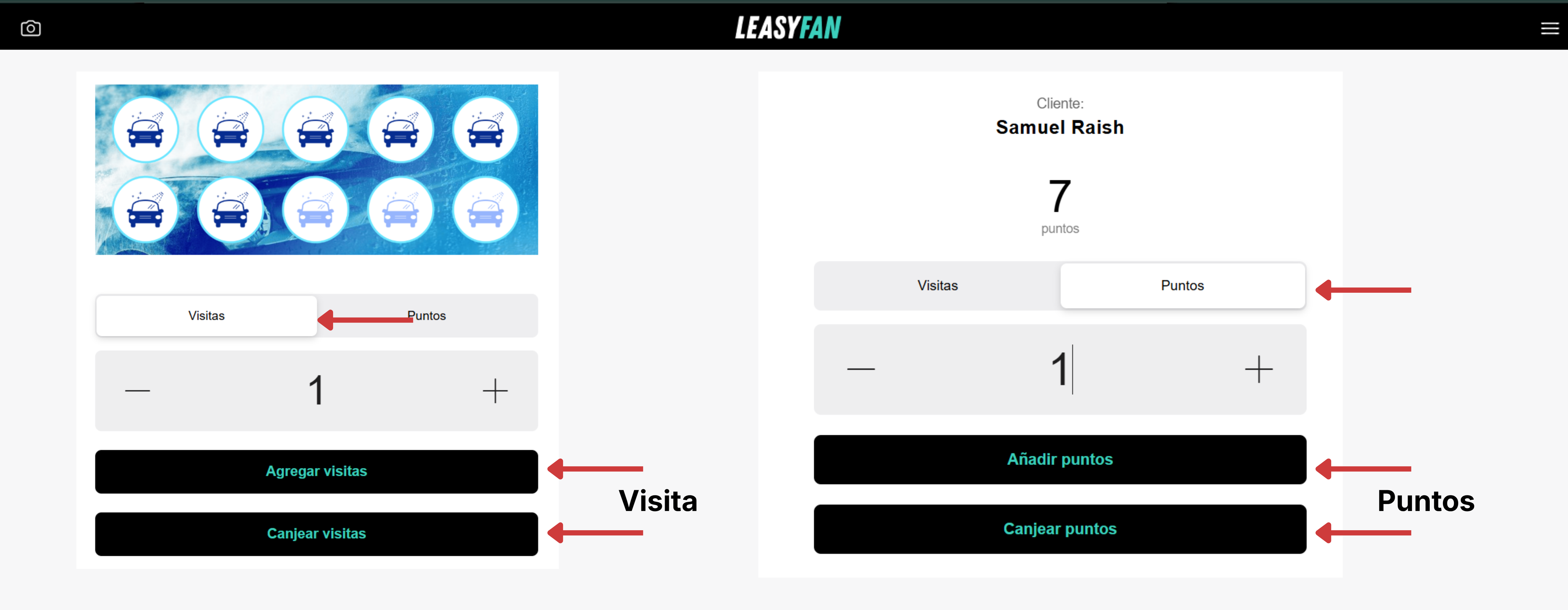 Scanner / Multipass / Visitas y Puntos