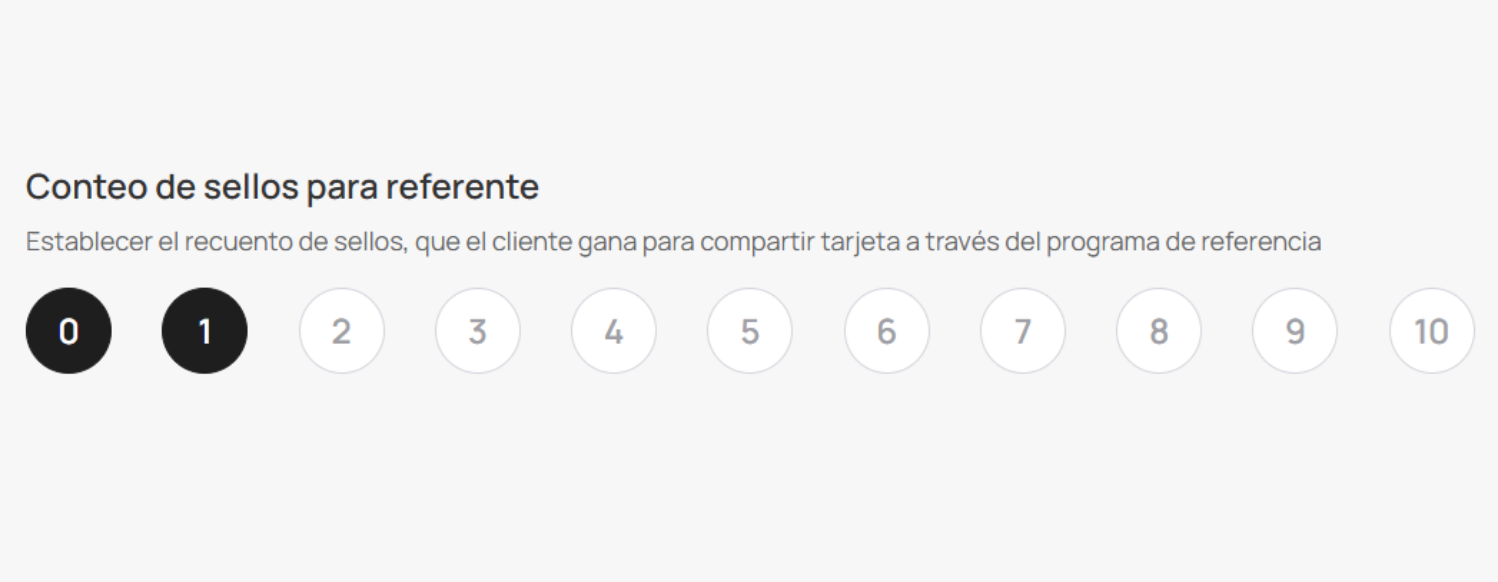 Campo de sellos para el referidor