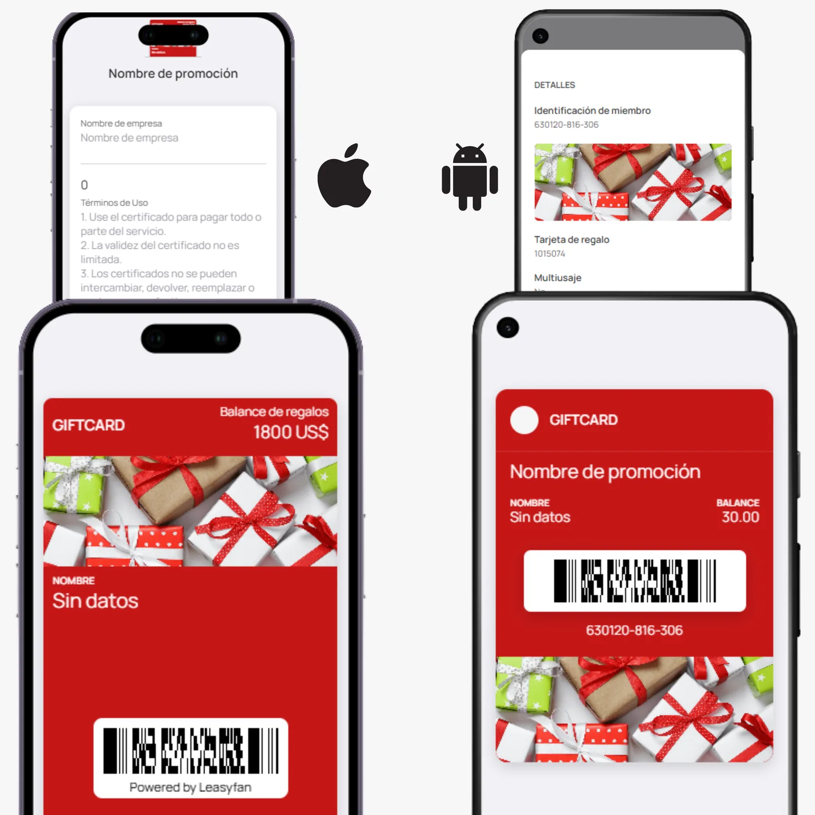 Tarjeta de Regalo / iPhone y Android
