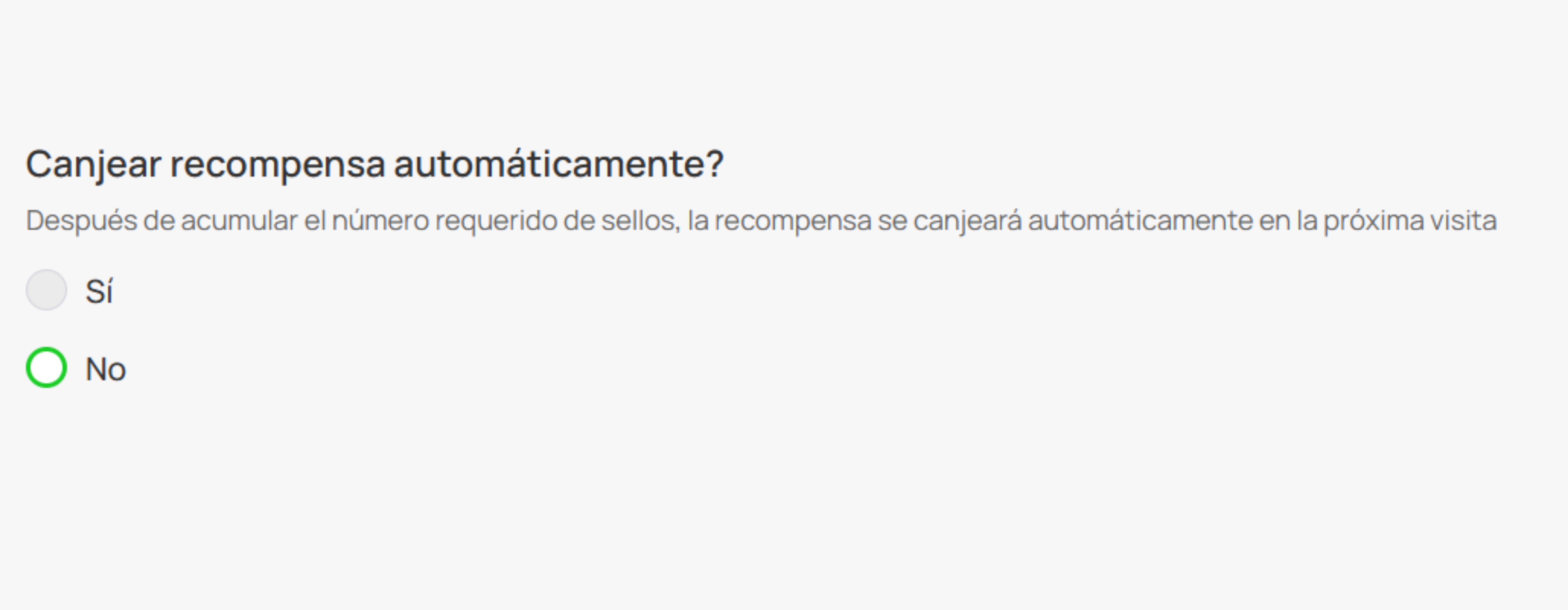 Toggle de canje automático de recompensas