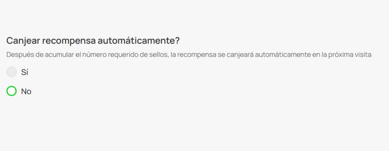 Toggle de canje automático de recompensas