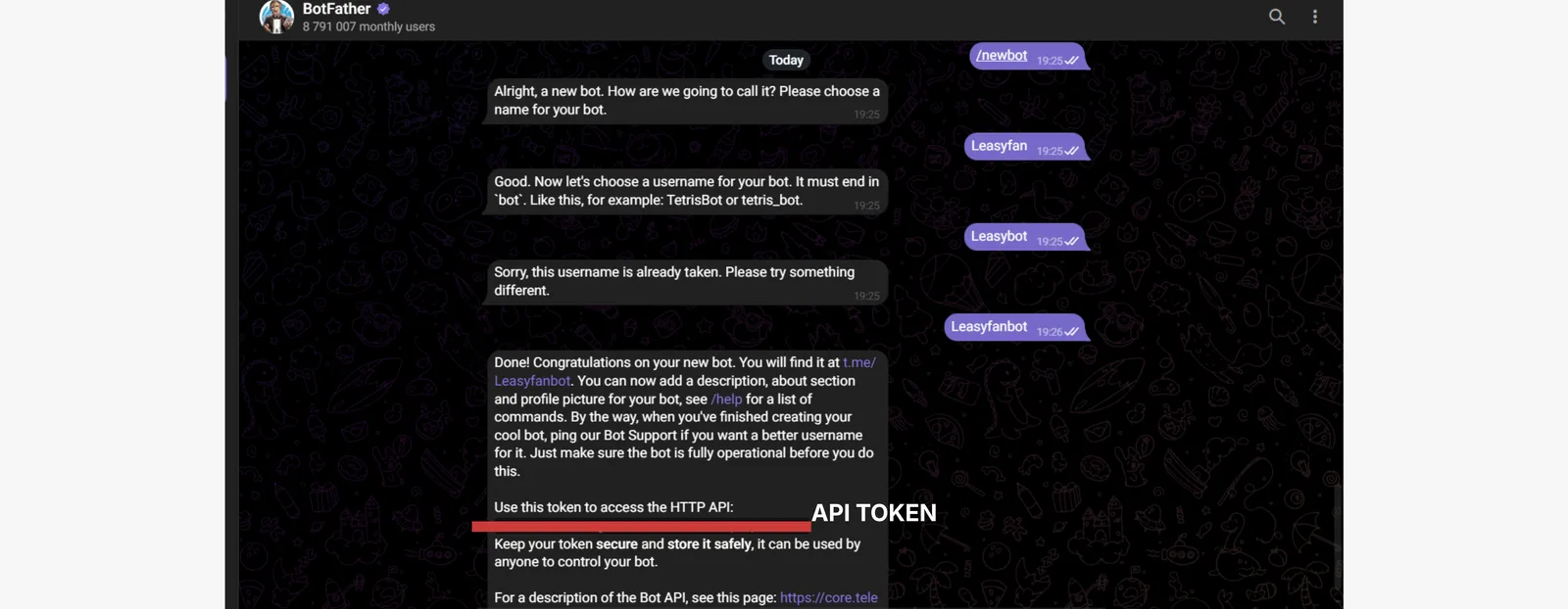 Token recibido