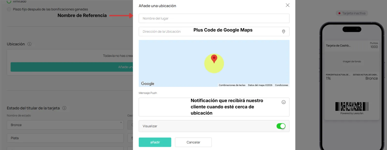 Ubicaciones Descuento